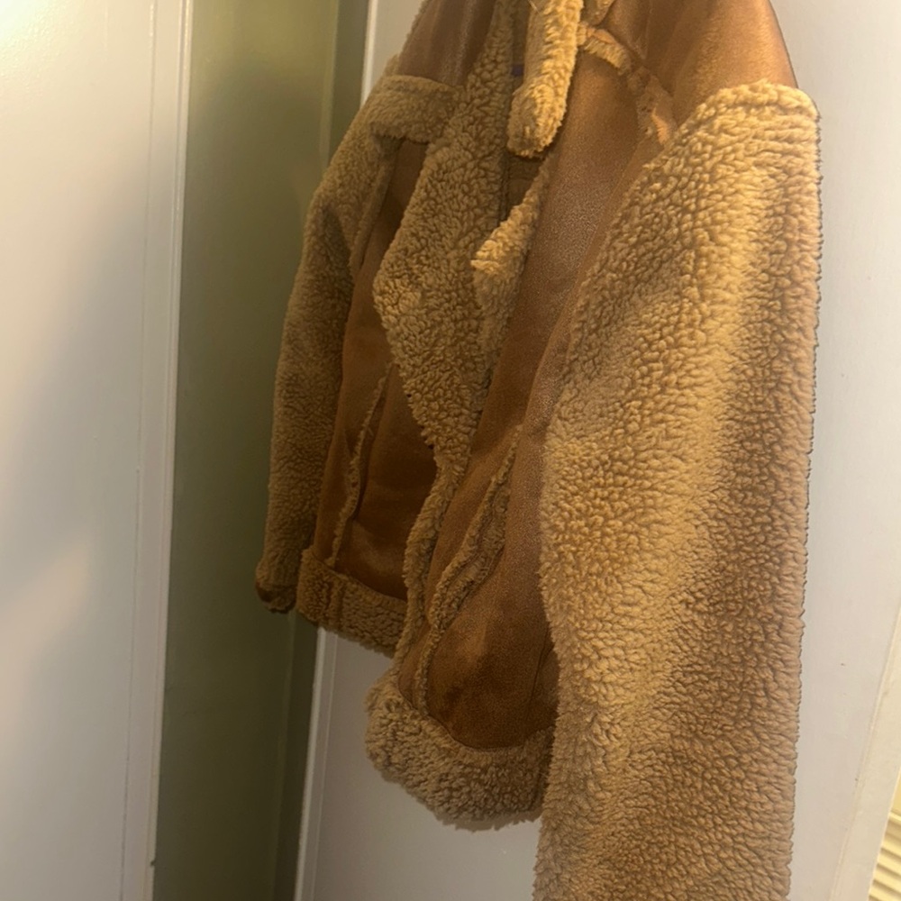 Brown Shearling Jacket - Picture 3 of 4